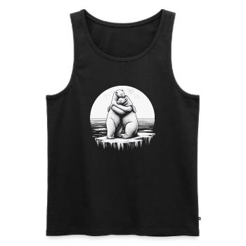Verliebte Eisbären - Männer Premium Bio Tank Top - Schwarz - Vorne - AI Model Male 178 light (178cm)