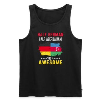 Moitié allemand moitié azerbaïdjanais - Débardeur bio Premium Homme - noir - Devant - Michal (187cm)
