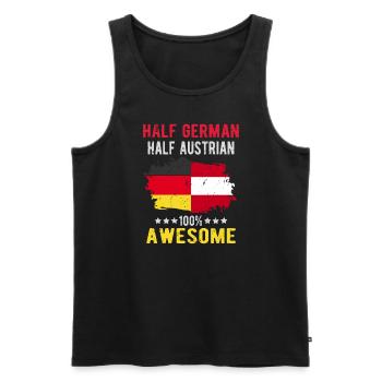 Half German Half Austrian - Men's Premium Organic Tank Top - black - Front - Michal (187cm)