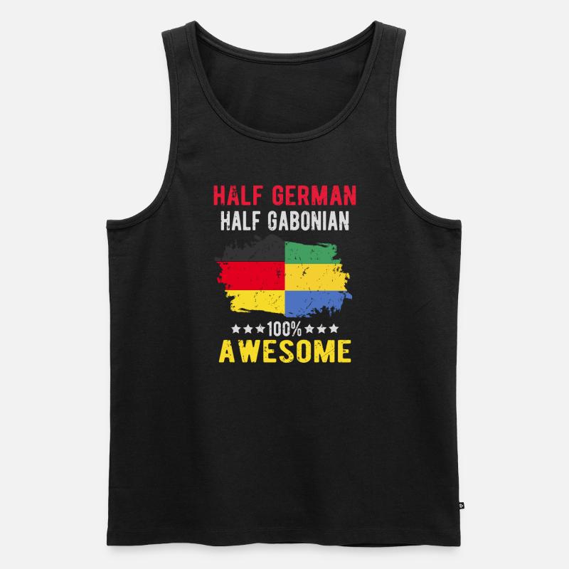 Half German Half Gabonese - Men's Premium Organic Tank Top - black