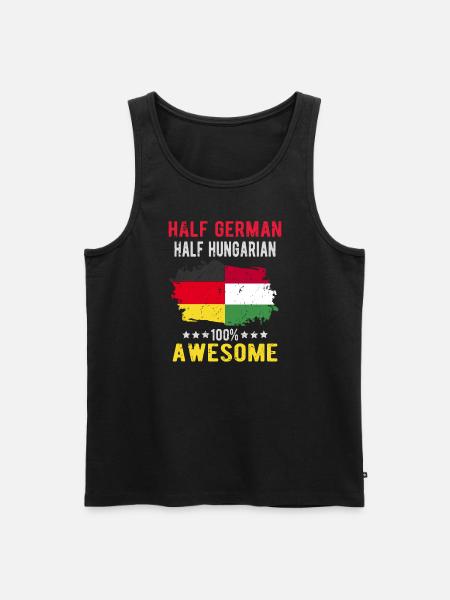Half German Half Hungarian - Men's Premium Organic Tank Top - black