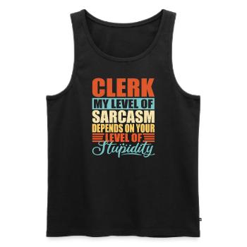 Sachbearbeiter Angestellter Büro Beamter - Männer Premium Bio Tank Top - Schwarz - Vorne - AI Model Male 178 light (178cm)