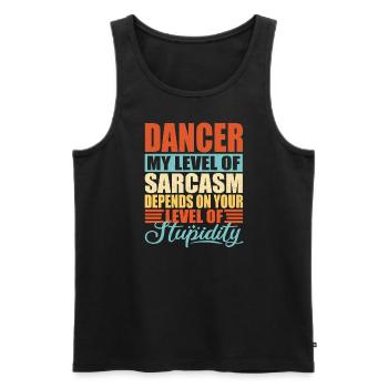 Dancer Dancer Dance Gift - Men's Premium Organic Tank Top - black - Front - AI Model Male 178 light (178cm)