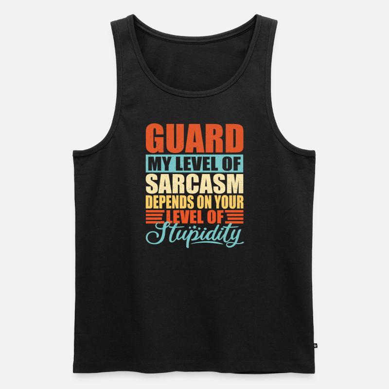 Wachmann Wächter Security Guard Geschenk - Männer Premium Bio Tank Top - Schwarz