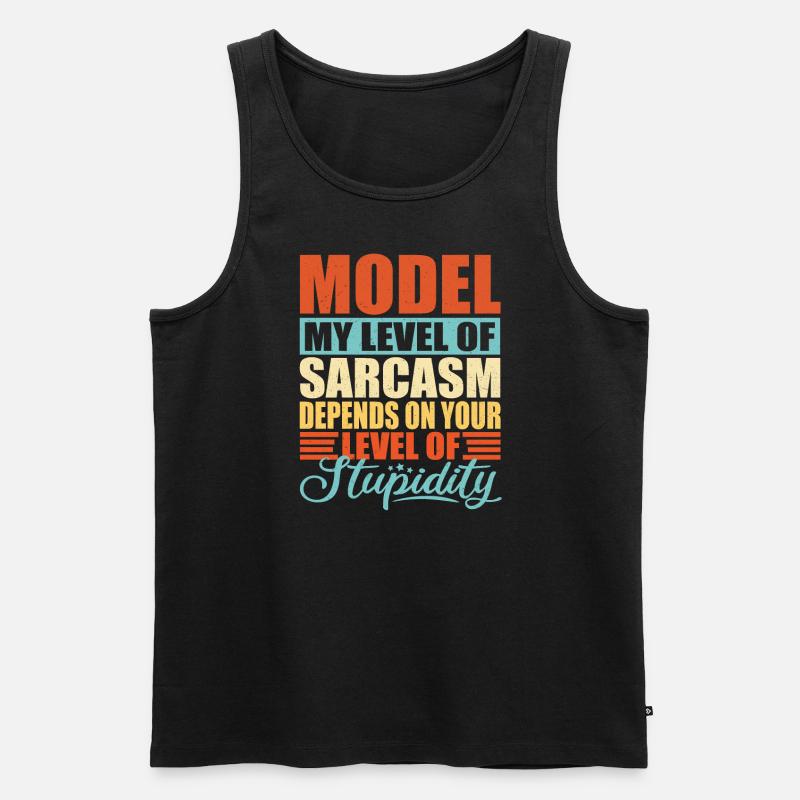 Model Job Spruch - Männer Premium Bio Tank Top - Schwarz