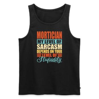 Undertaker Gravedigger Mortician profession - Men's Premium Organic Tank Top - black - Front - AI Model Male 178 light (178cm)