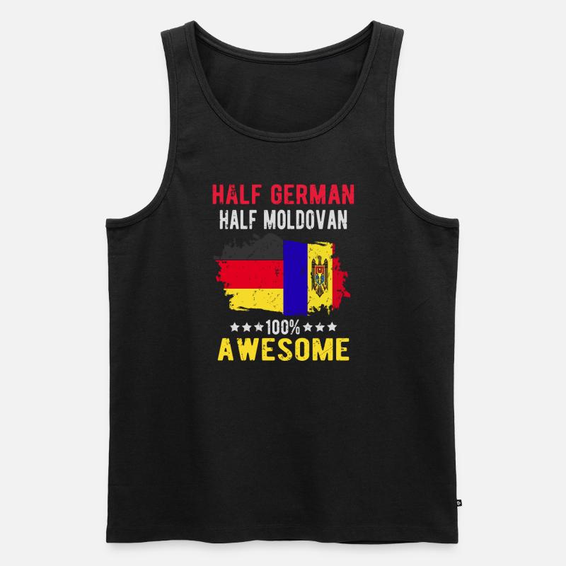 Half German Half Moldovan - Men's Premium Organic Tank Top - black