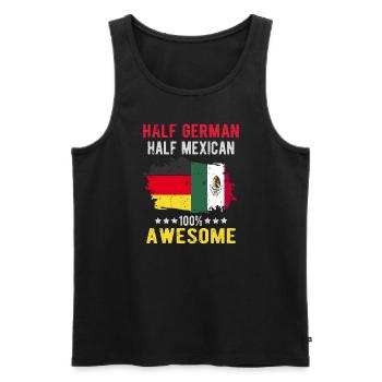 Half German half Mexican - Men's Premium Organic Tank Top - black - Front - AI Model Male 178 light (178cm)