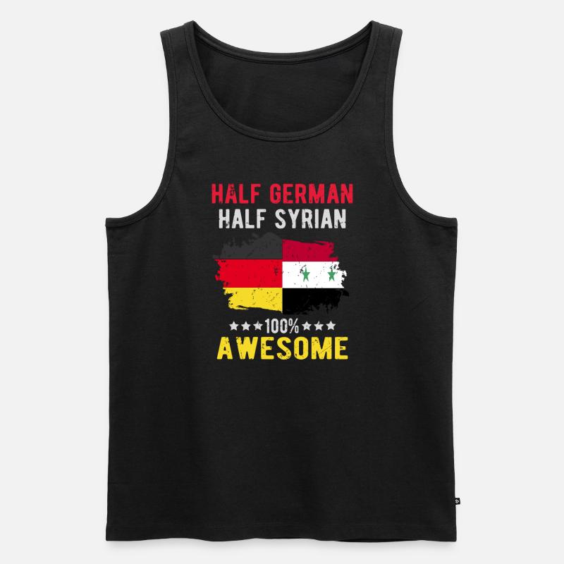 Half German half Syrian - Men's Premium Organic Tank Top - black