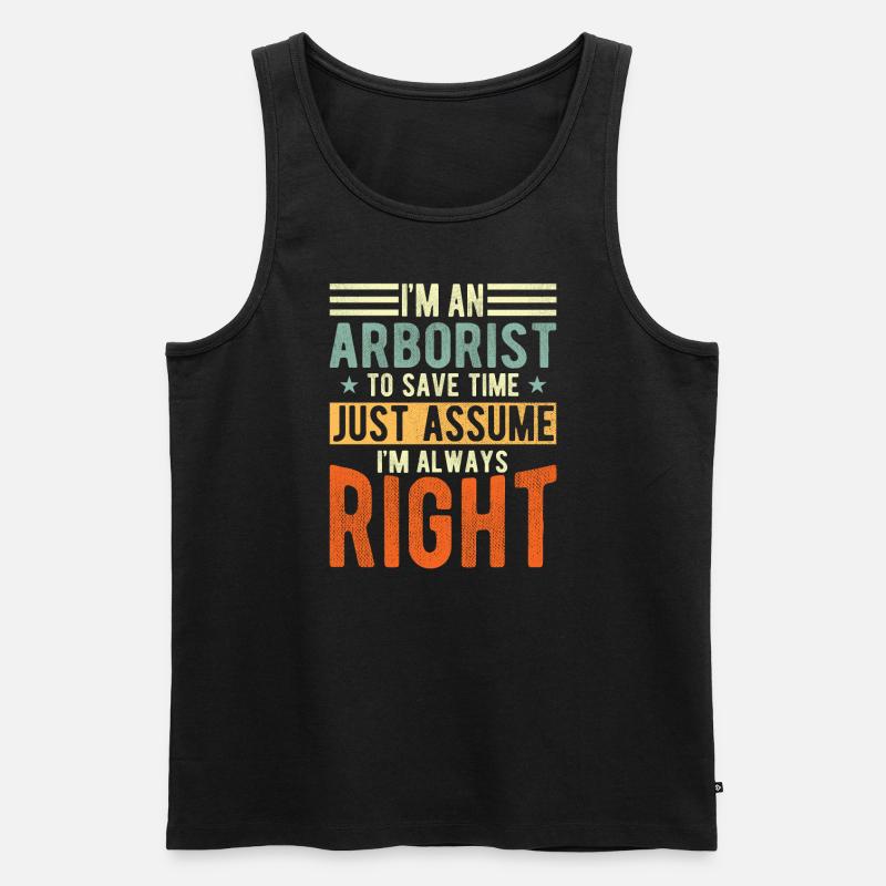 Baumpfleger - Männer Premium Bio Tank Top - Schwarz