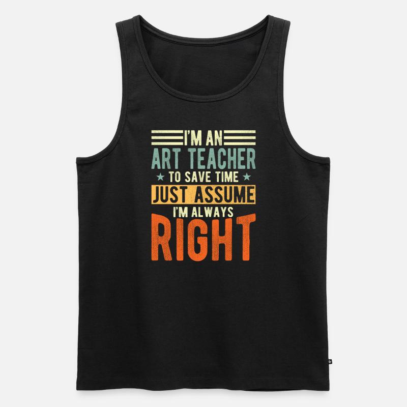 Kunstlehrer - Männer Premium Bio Tank Top - Schwarz