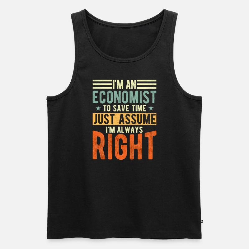 Ökonom - Männer Premium Bio Tank Top - Schwarz