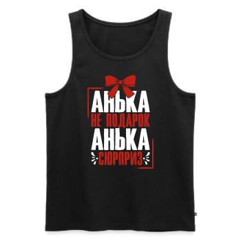 Anna Spruch auf Russisch Russland Outfit für - Männer Premium Bio Tank Top - Schwarz - Vorne - Michal (187cm)