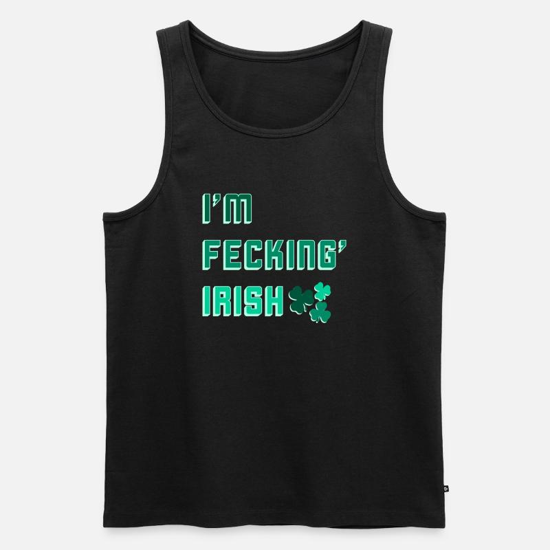 Ich bin verdammt irisch - Männer Premium Bio Tank Top - Schwarz