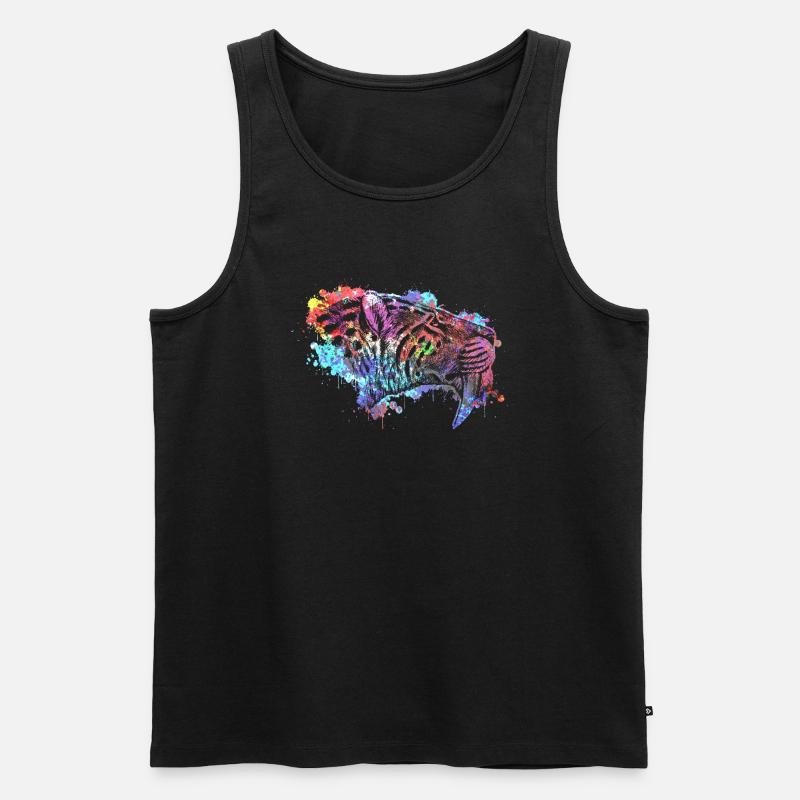 Säbelzahntiger - Männer Premium Bio Tank Top - Schwarz