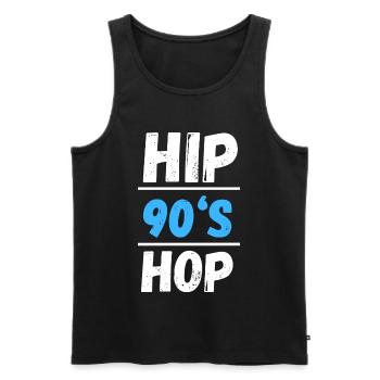 90er HipHop Style Design - Männer Premium Bio Tank Top - Schwarz - Vorne - AI Model Male 178 light (178cm)