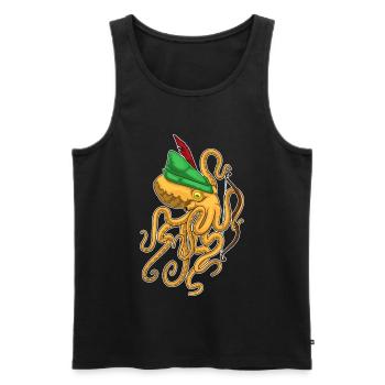 Krake Bogenschütze Bogen - Männer Premium Bio Tank Top - Schwarz - Vorne - Michal (187cm)