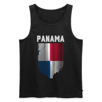 Panamanian flag, Panamanian pride - Men's Premium Organic Tank Top - black - Front - AI Model Male 178 light (178cm)