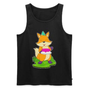 Fuchs Geburtstag Kuchen - Männer Premium Bio Tank Top - Schwarz - Vorne - Michal (187cm)