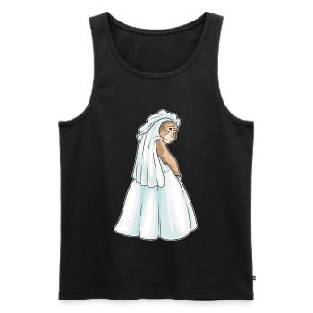 Affe Braut Schleier Hochzeit - Männer Premium Bio Tank Top - Schwarz - Vorne - Michal (187cm)