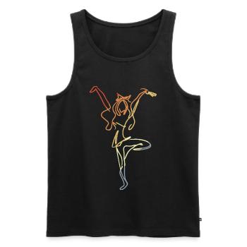 cheerleader - Men's Premium Organic Tank Top - black - Front - AI Model Male 178 light (178cm)