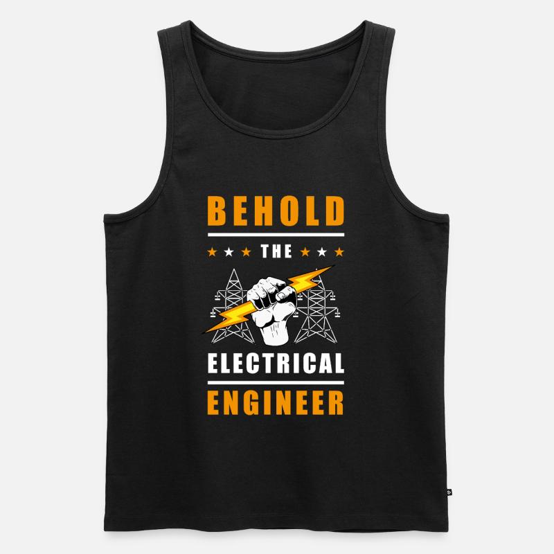 Behold den Elektriker – Kraft der Energie - Männer Premium Bio Tank Top - Schwarz