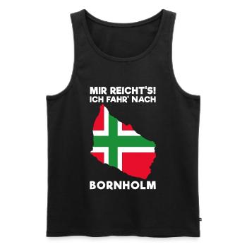 Bornholm Spruch - Männer Premium Bio Tank Top - Schwarz - Vorne - Michal (187cm)