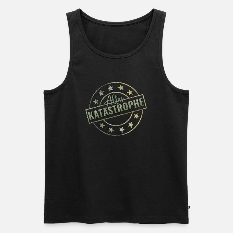 Alter Katastrophe - Männer Premium Bio Tank Top - Schwarz