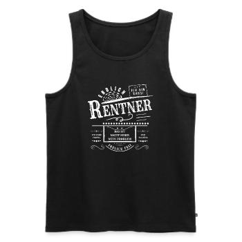 Endlich Rente - Geschenk Ruhestand, Rentner - Männer Premium Bio Tank Top - Schwarz - Vorne - Michal (187cm)