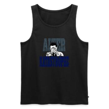 Alter Katastrophe für graue Shirts - Männer Premium Bio Tank Top - Schwarz - Vorne - Michal (187cm)