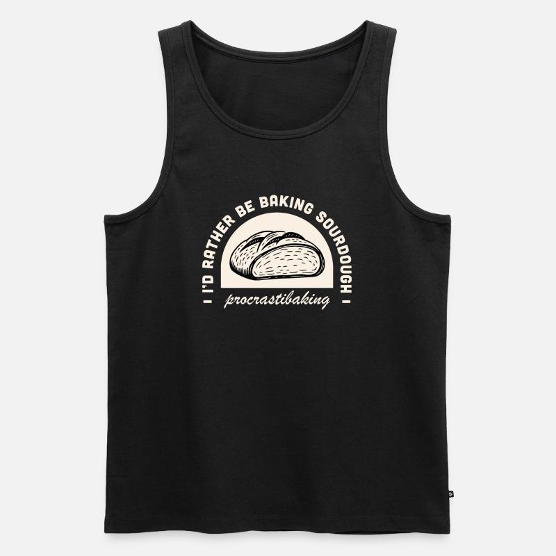 Sauerteigbrot Humor - Männer Premium Bio Tank Top - Schwarz