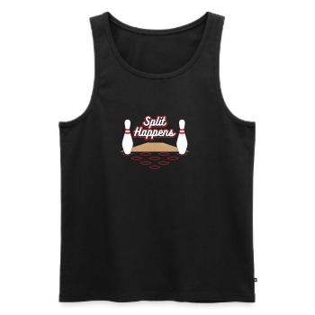 Bowling Tshirt Geschenk Bowling Fans Freunde Split - Männer Premium Bio Tank Top - Schwarz - Vorne - AI Model Male 178 light (178cm)