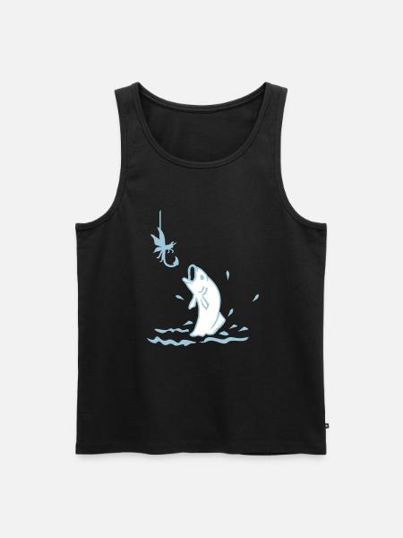 Fliegenfischen / fly fishing (2c) - Men's Premium Organic Tank Top - black