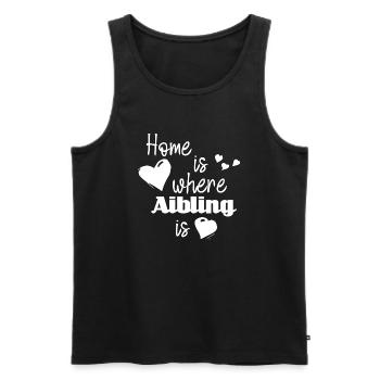 Zuhause in Aibling - Home is where Aibling is - Männer Premium Bio Tank Top - Schwarz - Vorne - Michal (187cm)