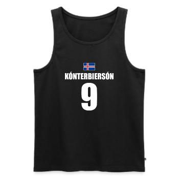 Konterbierson Island Sauf Trikot Mallorca - Männer Premium Bio Tank Top - Schwarz - Vorne - Michal (187cm)