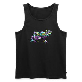 Thylacine - Men's Premium Organic Tank Top - black - Front - Michal (187cm)