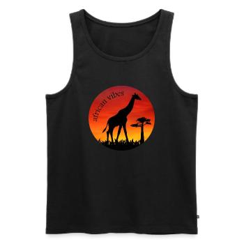 giraffe 1 - Männer Premium Bio Tank Top - Schwarz - Vorne - Michal (187cm)