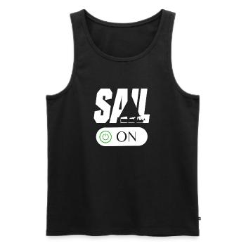 sailing segeln segelboot - Männer Premium Bio Tank Top - Schwarz - Vorne - Michal (187cm)