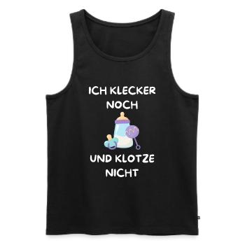 Kinder - Ich Klecker noch und Klotze nicht Baby Sp - Männer Premium Bio Tank Top - Schwarz - Vorne - Michal (187cm)
