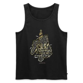 Whisky From Islay Peat Of My Heart - Männer Premium Bio Tank Top - Schwarz - Vorne - AI Model Male 178 light (178cm)