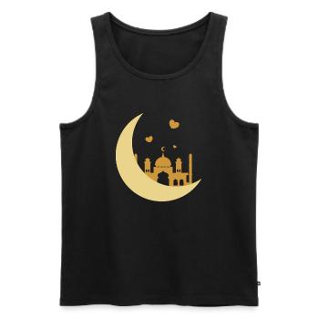 Ramadan Mubarak muslim islam Fasten moslem Allah - Männer Premium Bio Tank Top - Schwarz - Vorne - AI Model Male 178 light (178cm)
