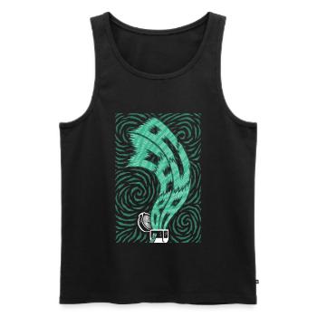 Mafuba - Männer Premium Bio Tank Top - Schwarz - Vorne - AI Model Male 178 light (178cm)