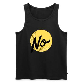 Nein - Männer Premium Bio Tank Top - Schwarz - Vorne - AI Model Male 178 light (178cm)