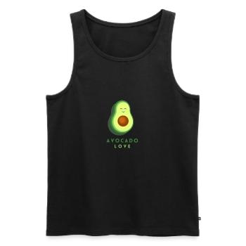 AVOCADO LOVE - Männer Premium Bio Tank Top - Schwarz - Vorne - AI Model Male 178 light (178cm)