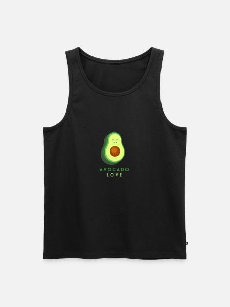 AVOCADO LOVE - Männer Premium Bio Tank Top - Schwarz