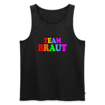 Team groom - Männer Premium Bio Tank Top - Schwarz - Vorne - Michal (187cm)