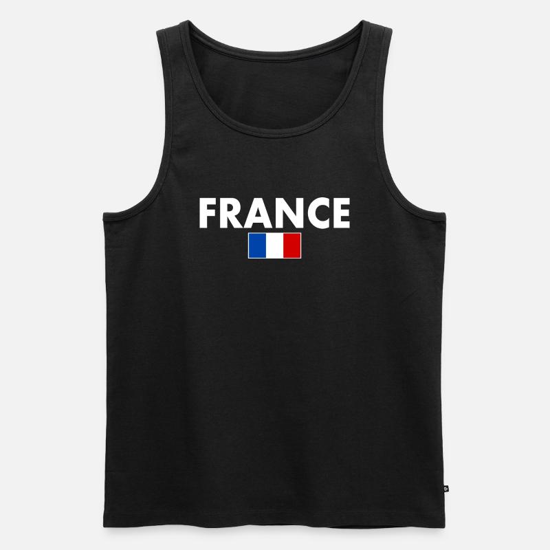 Frankreich - Männer Premium Bio Tank Top - Schwarz
