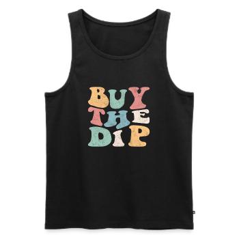 Buy the dip! retro colorful - Men's Premium Organic Tank Top - black - Front - AI Model Male 178 light (178cm)