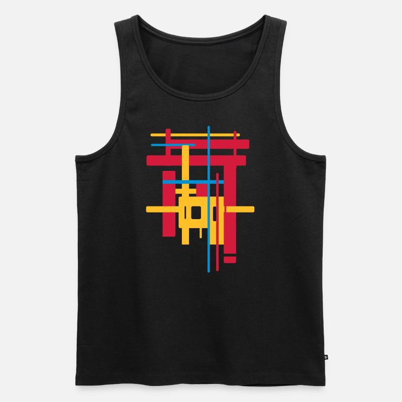 Abstrakt - Männer Premium Bio Tank Top - Schwarz