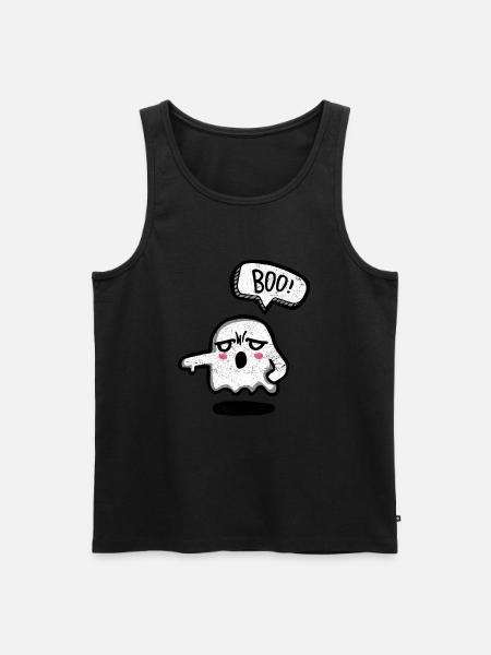 Halloween Ghost Ghost Hour Ghost - Men's Premium Organic Tank Top - black